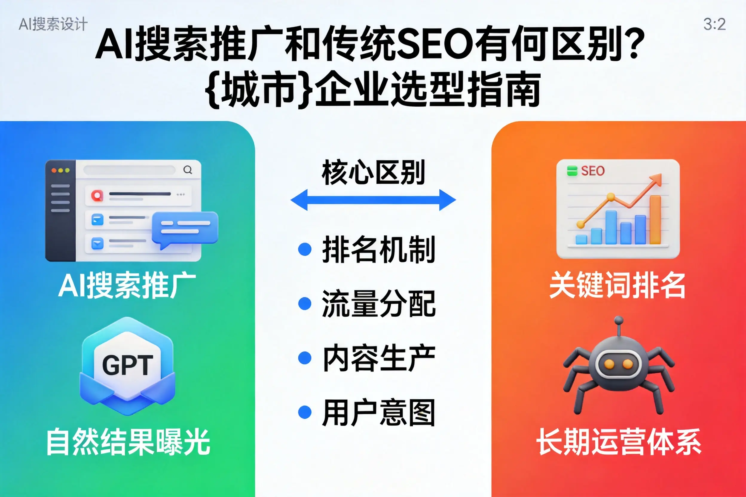 AI搜索推广和传统SEO有何区别？儋州企业选型指南