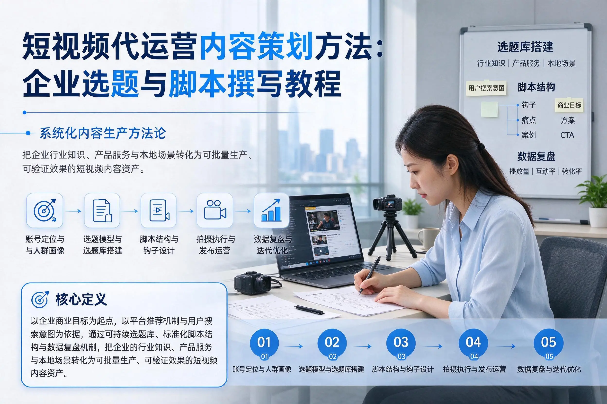短视频代运营内容策划方法：儋州企业选题与脚本撰写教程