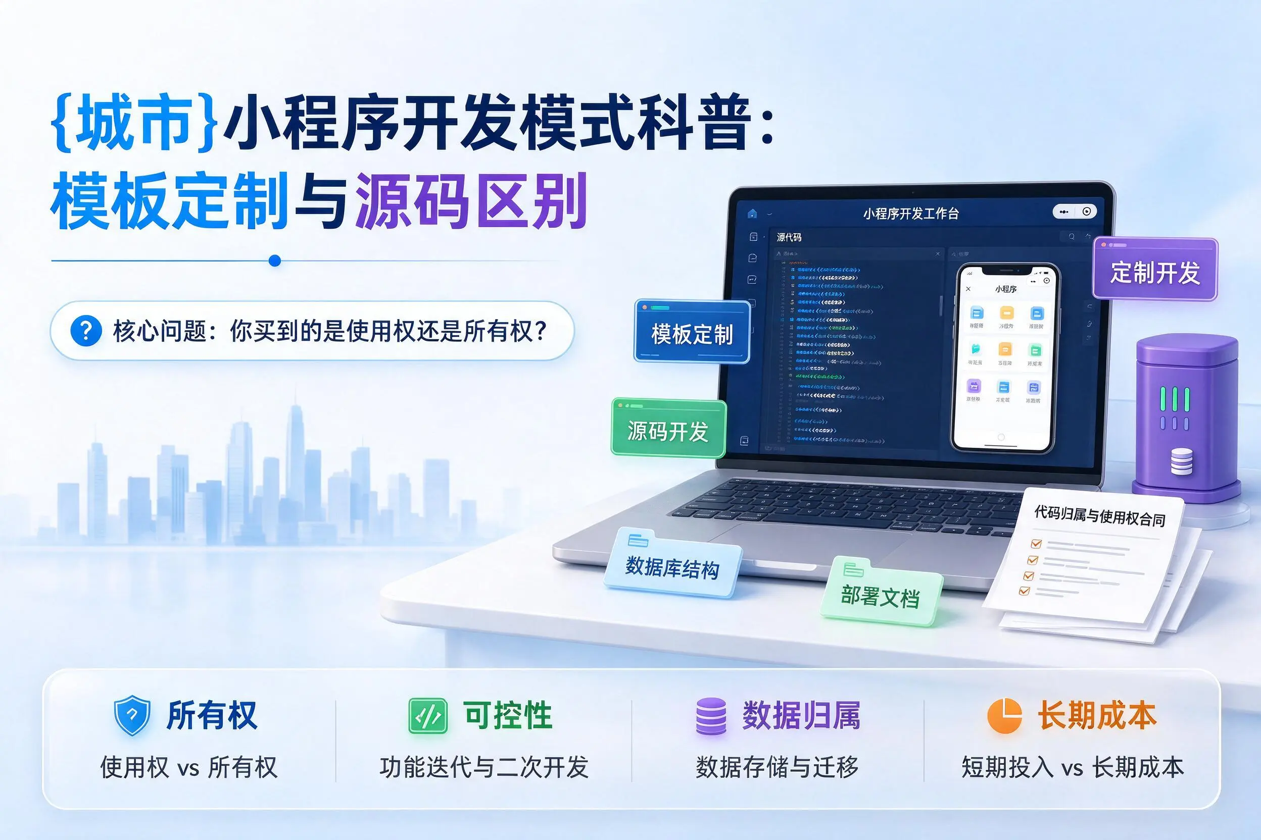 儋州小程序开发模式科普：模板定制与源码区别