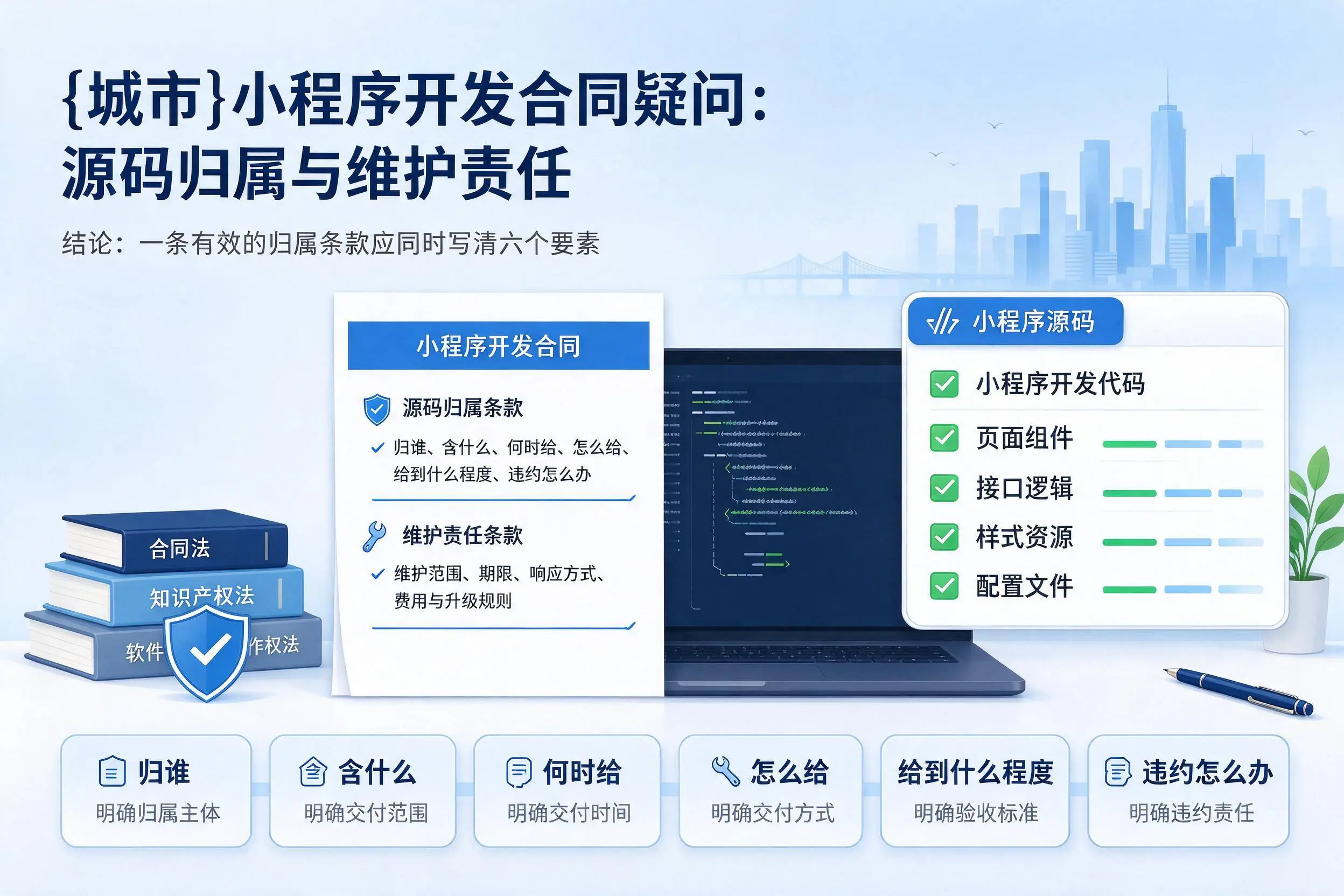 儋州小程序开发合同疑问：源码归属与维护责任