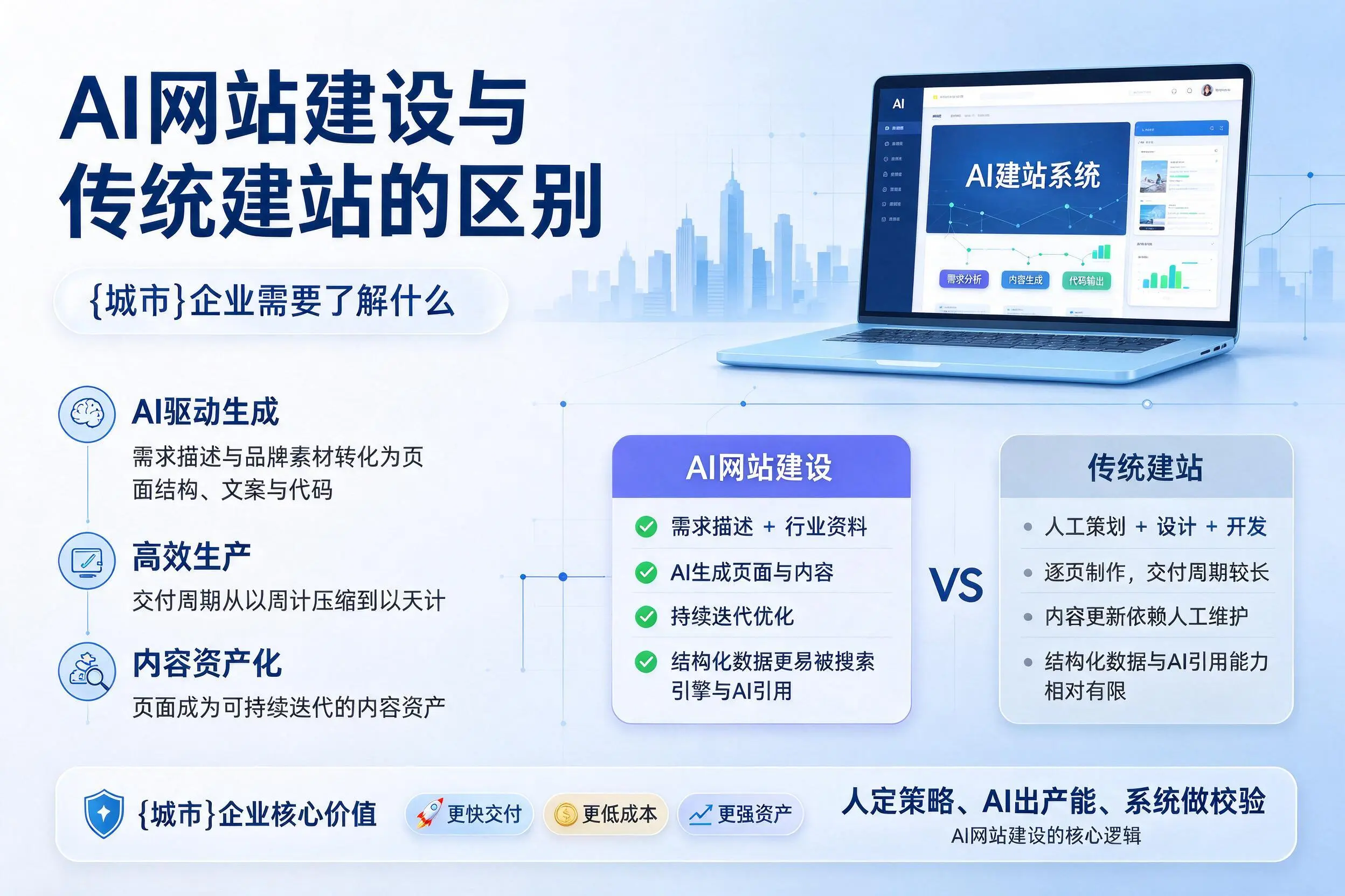 AI网站建设与传统建站的区别，儋州企业需要了解什么