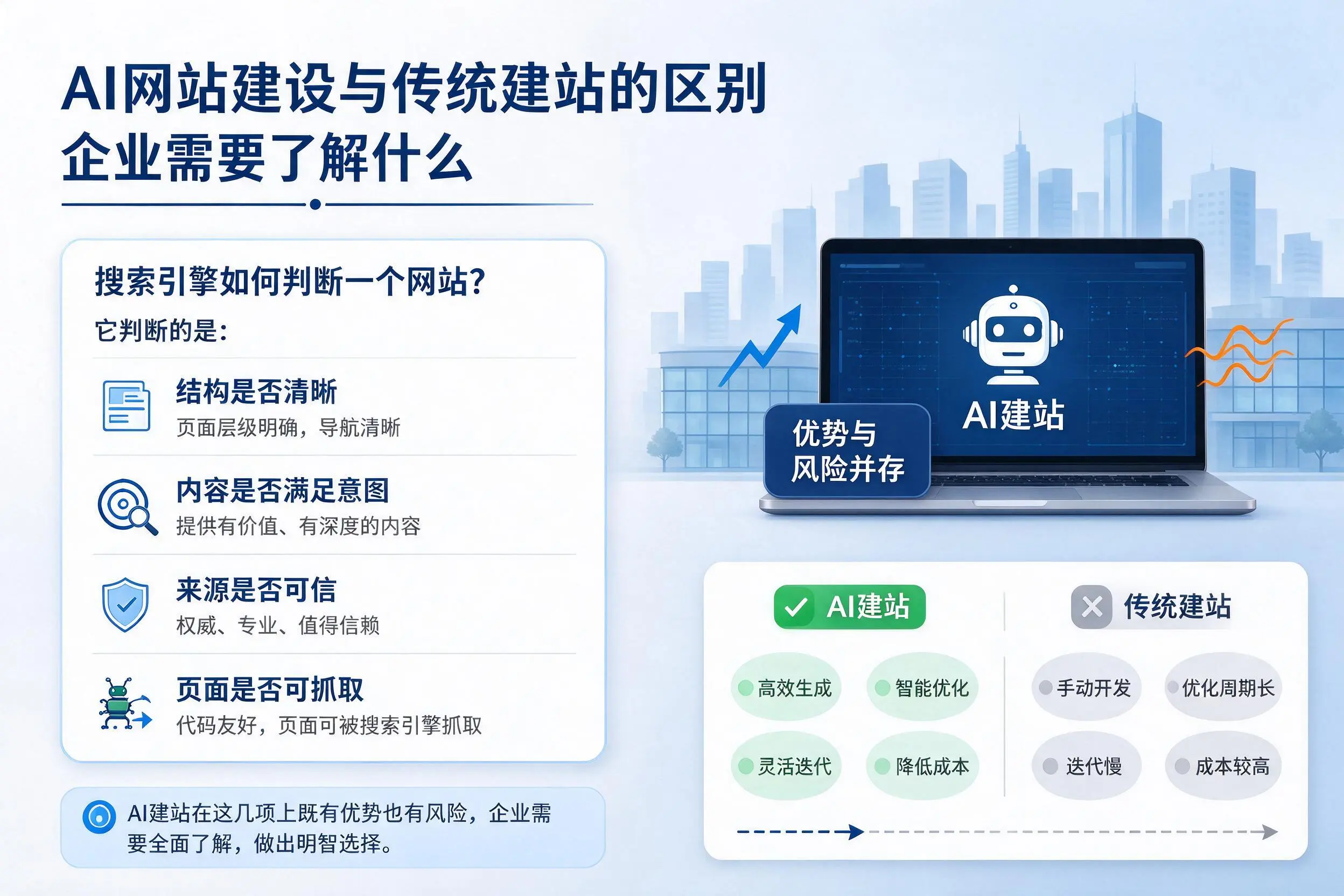 AI网站建设与传统建站的区别，儋州企业需要了解什么