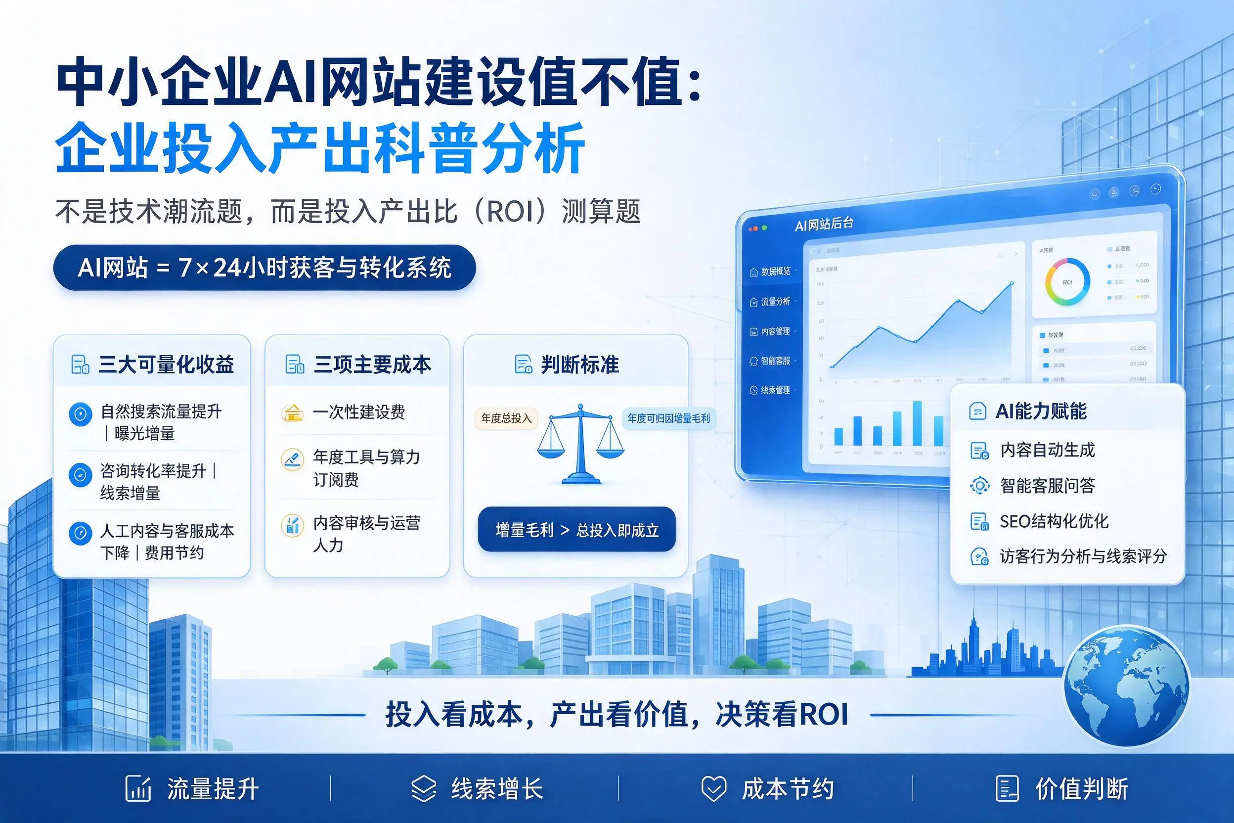 中小企业AI网站建设值不值：儋州企业投入产出科普分析