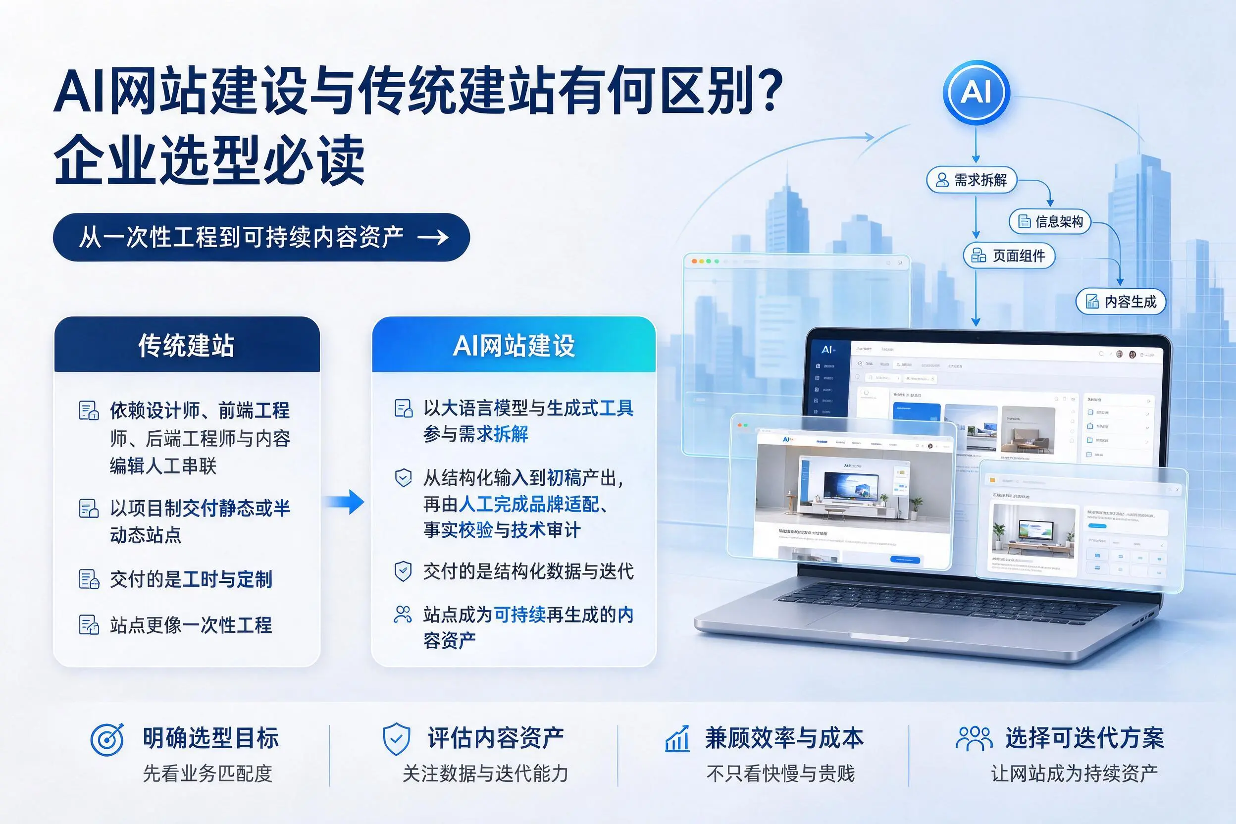 AI网站建设与传统建站有何区别？儋州企业选型必读