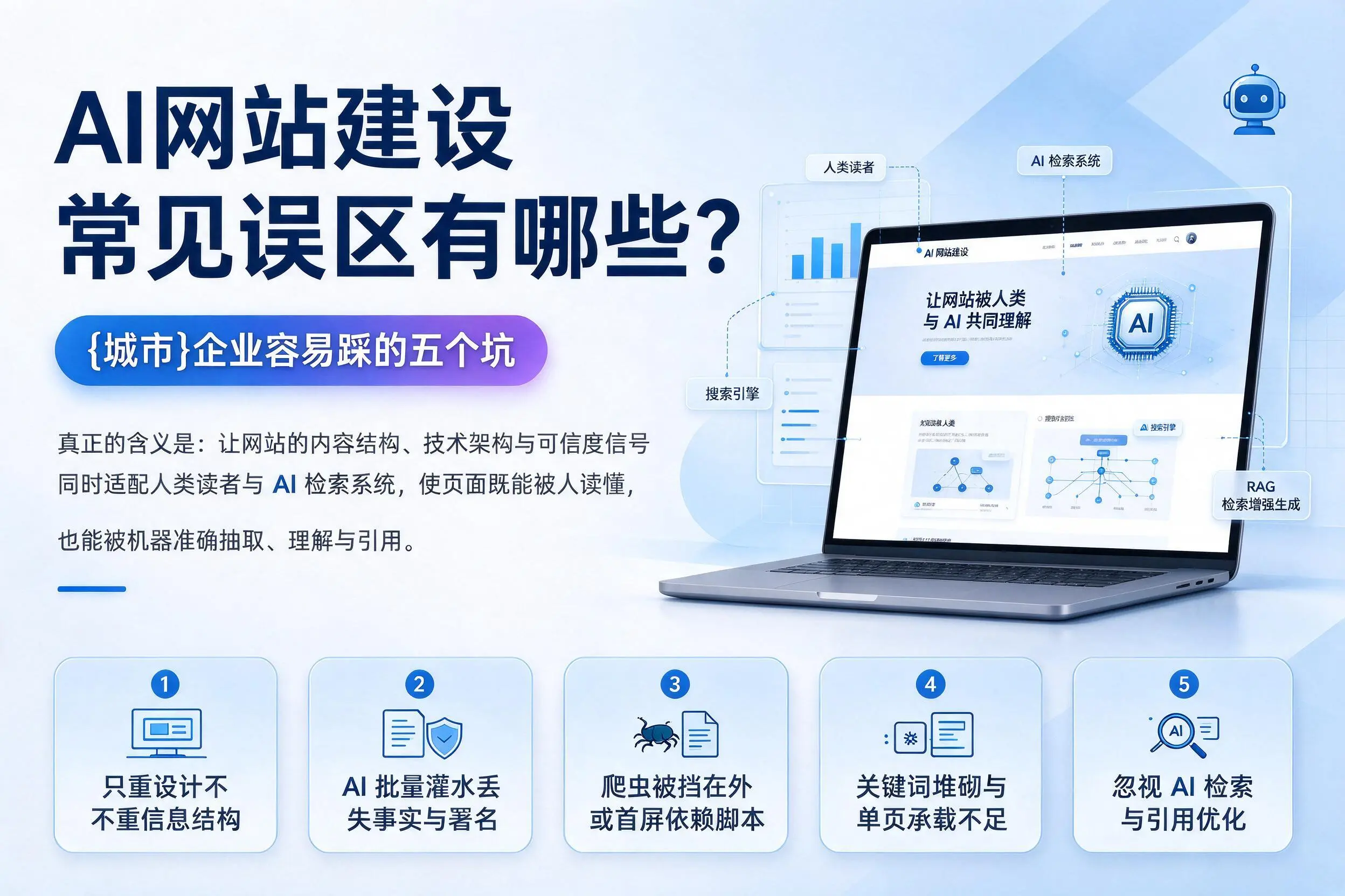 AI网站建设常见误区有哪些？儋州企业容易踩的五个坑