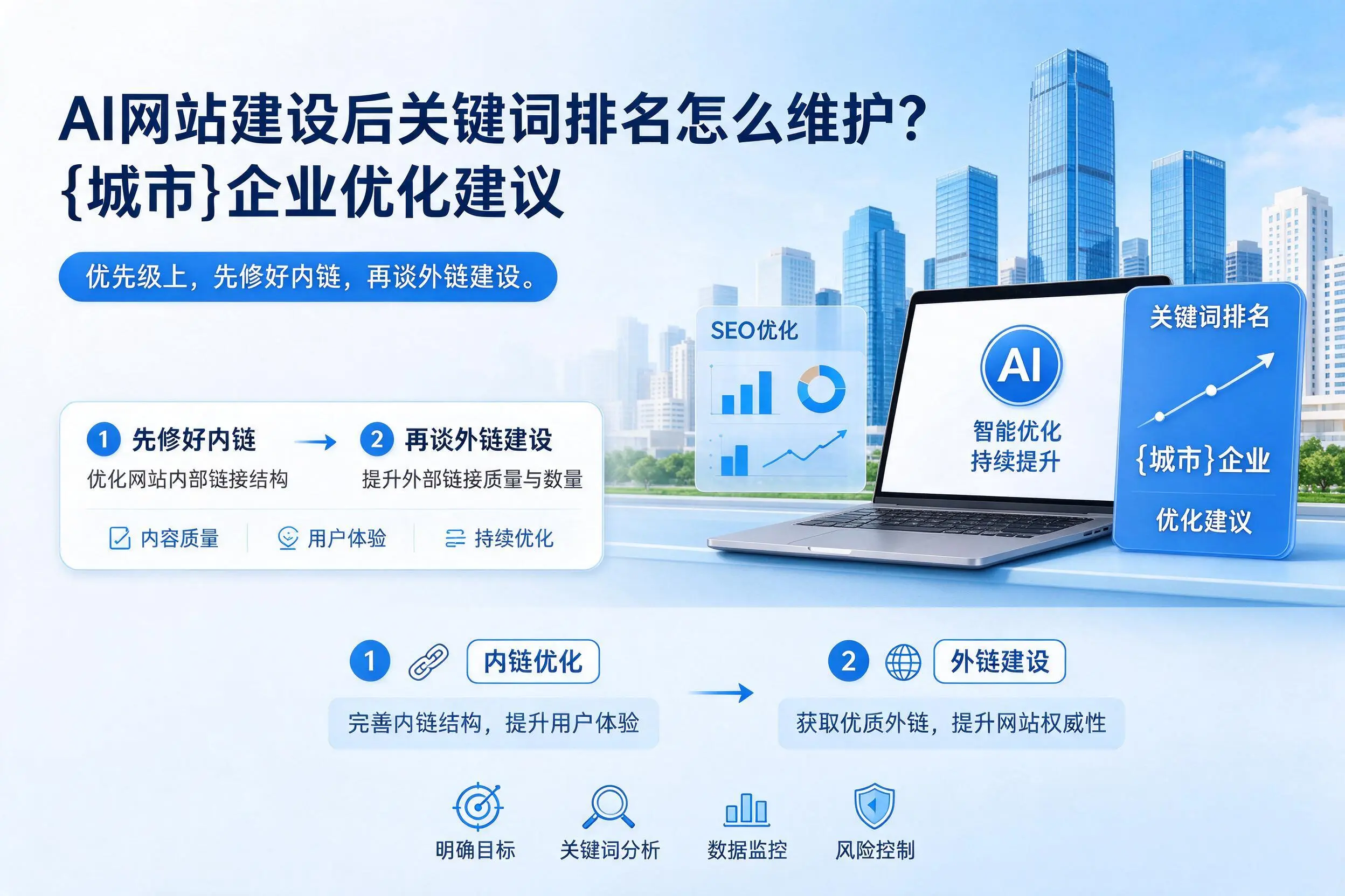 AI网站建设后关键词排名怎么维护?儋州企业优化建议