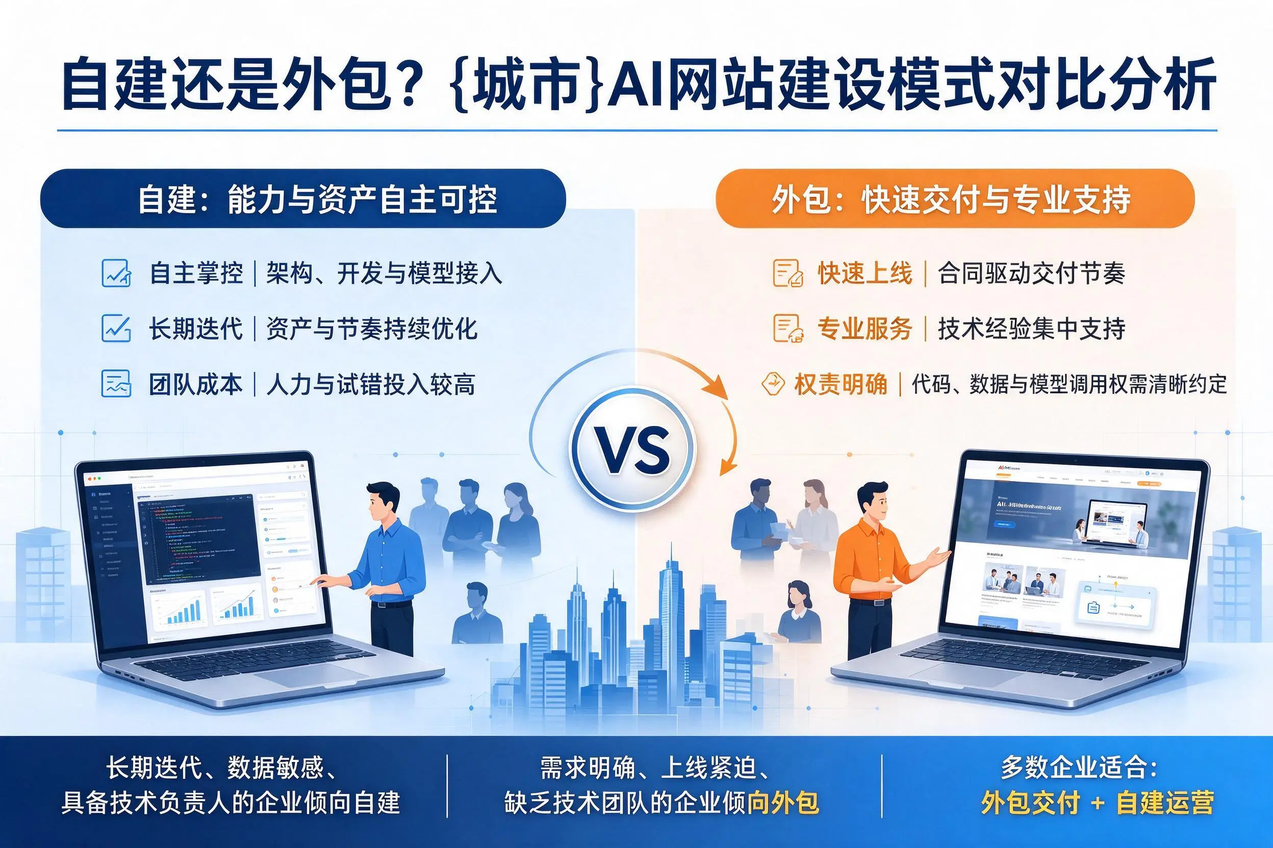 自建还是外包？儋州AI网站建设模式对比分析