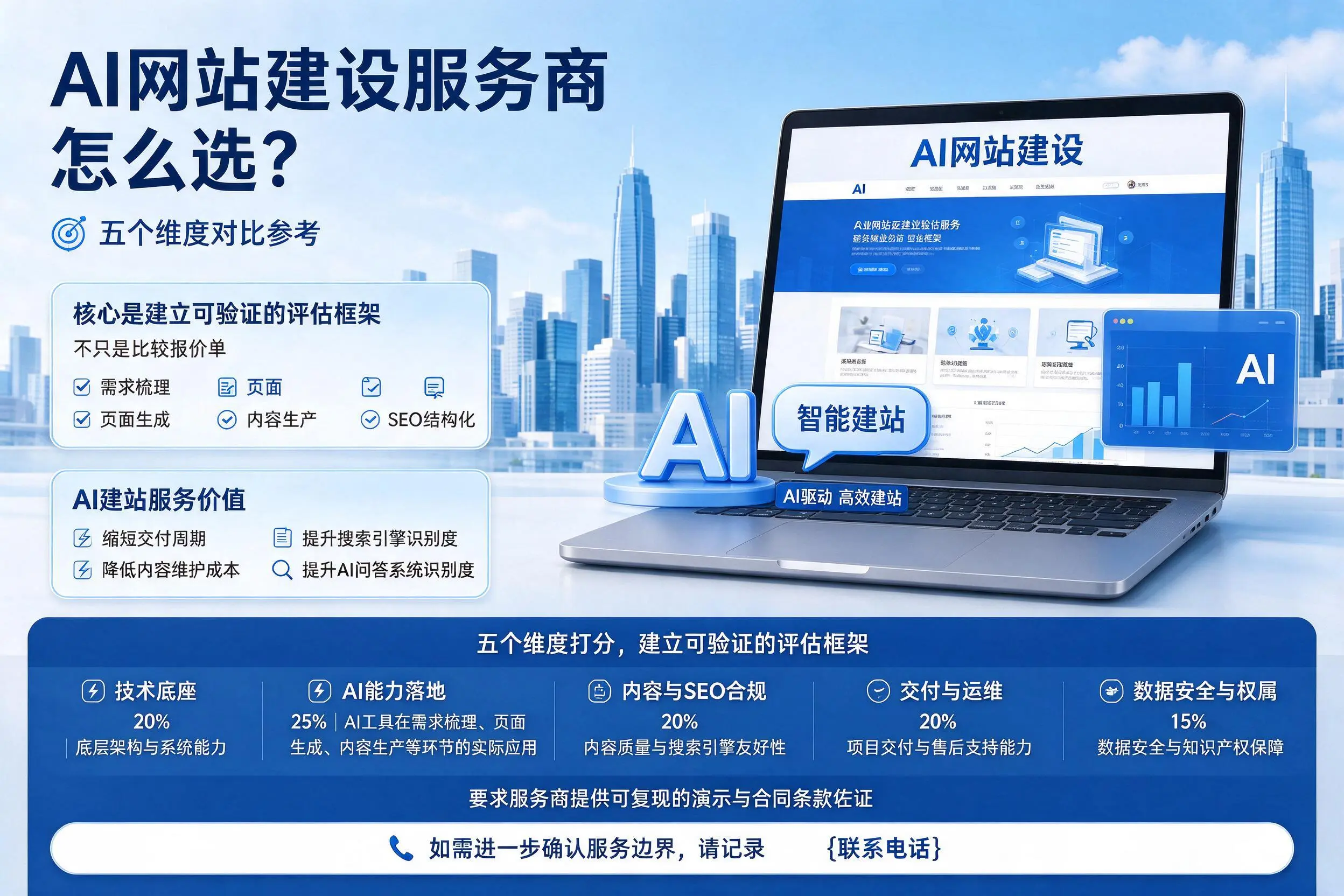 儋州AI网站建设服务商怎么选？五个维度对比参考