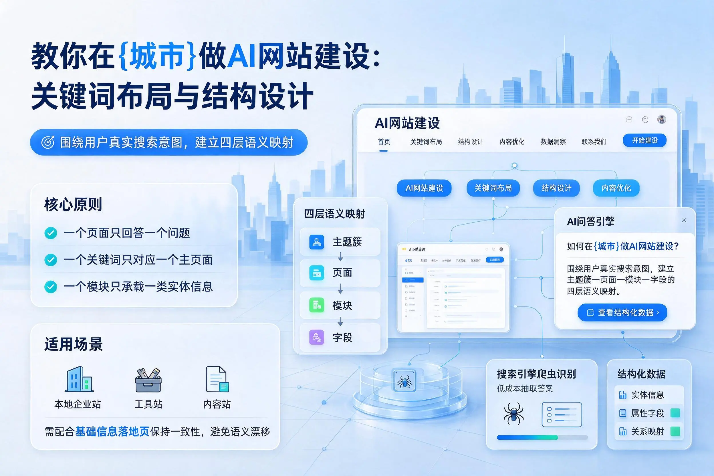 教你在儋州做AI网站建设:关键词布局与结构设计