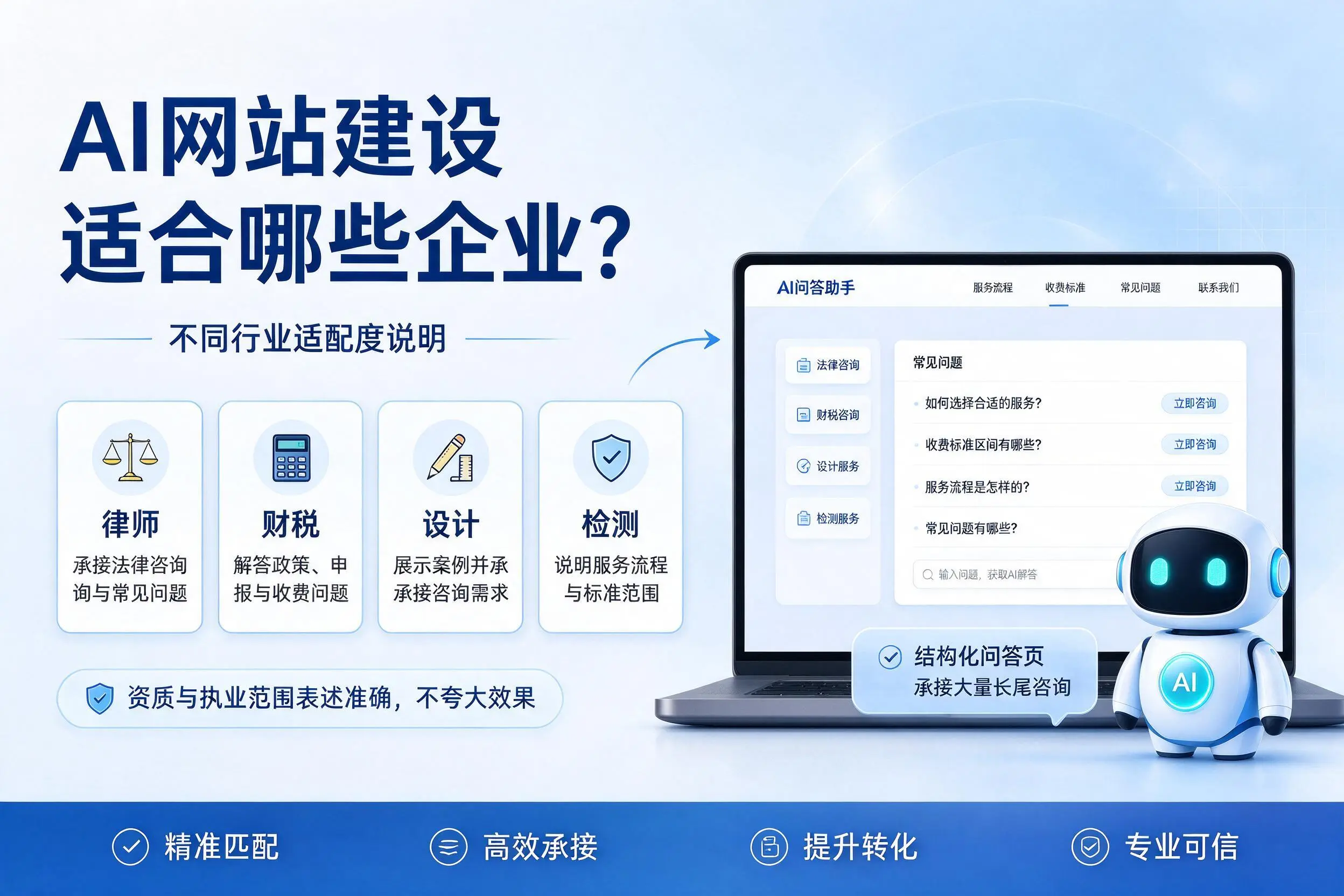 AI网站建设适合哪些企业?儋州不同行业适配度说明