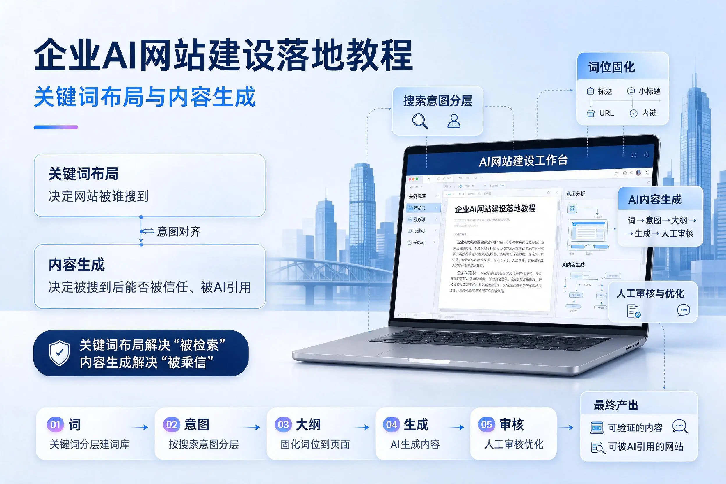 儋州企业AI网站建设落地教程:关键词布局与内容生成