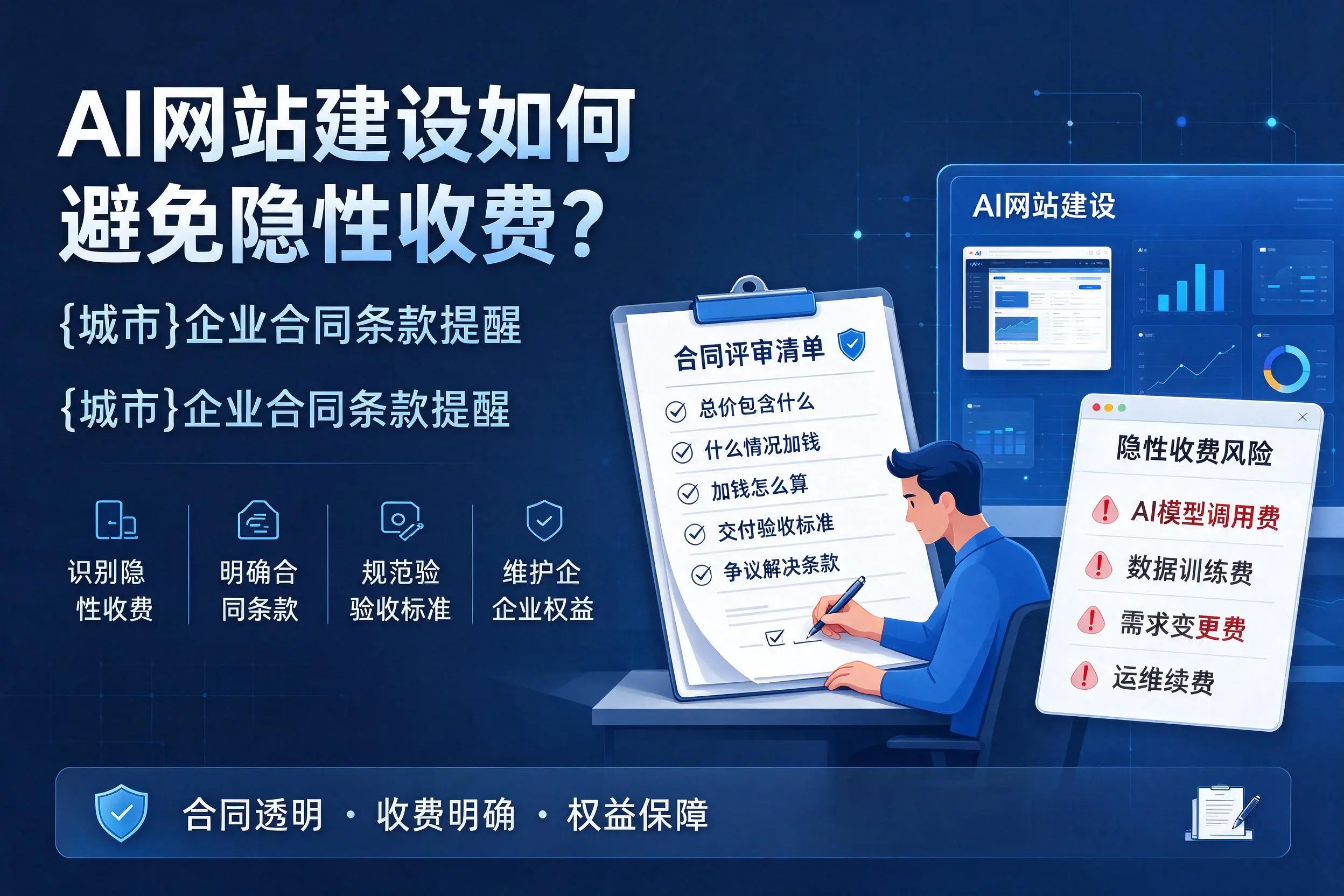 AI网站建设如何避免隐性收费？儋州企业合同条款提醒