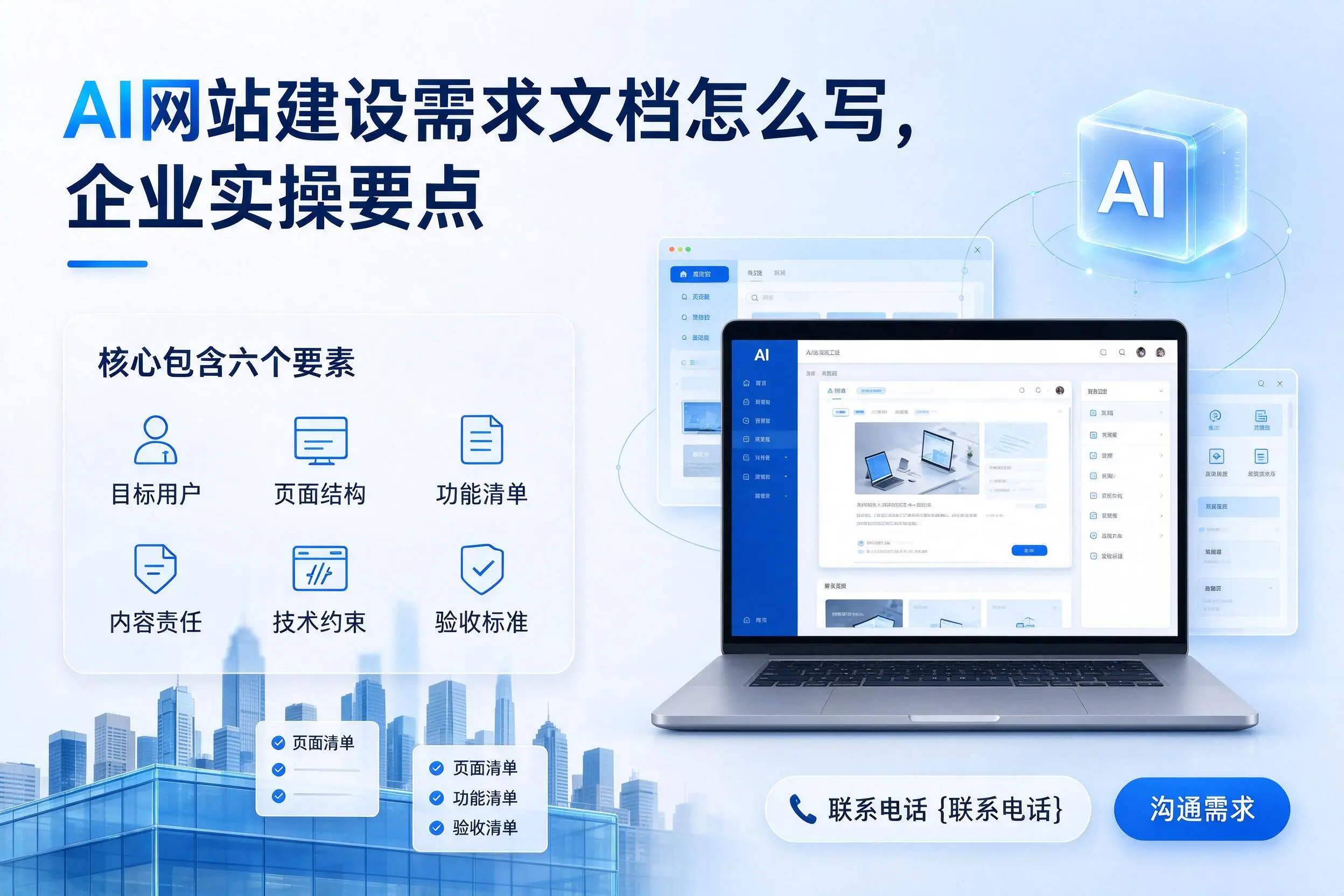 AI网站建设需求文档怎么写，儋州企业实操要点